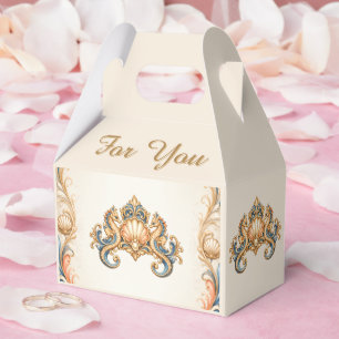 Seahorse luxury beach wedding  favor box
