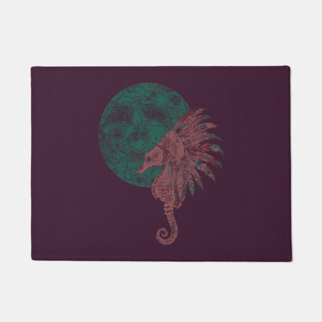 seahorse native night doormat (Front)