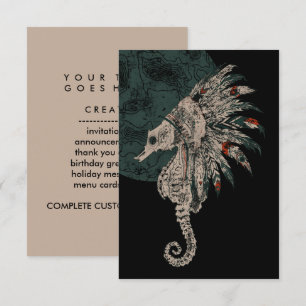 seahorse native night invitation