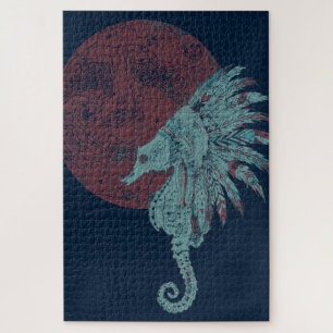 seahorse native night jigsaw puzzle