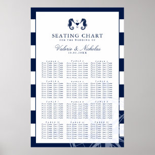 Seahorse   Nautical Wedding   Seating Chart