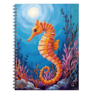 Seahorse   Ocean Animal Coral Reef Watercolor Notebook