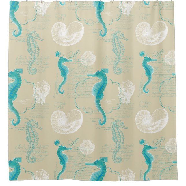 Seahorse Ocean Shells Sea Life Beach Home Decor (Front)