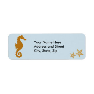 Seahorse on blue
