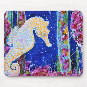 Seahorse Painting Mouse Pad