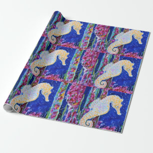 Seahorse Painting Wrapping Paper