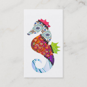 Seahorse Patchwork Pet Business Cards