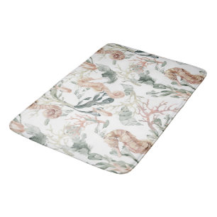 Seahorse Pattern Bath Mat