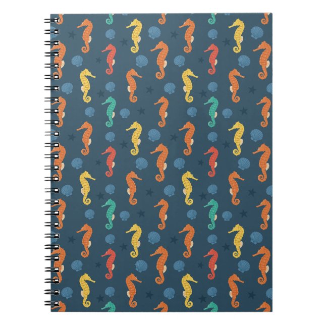 Seahorse Pattern Notebook (Front)