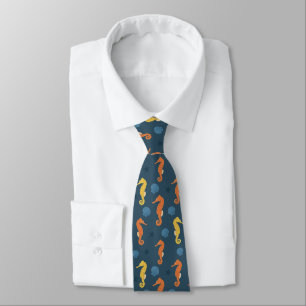 Seahorse Pattern Tie