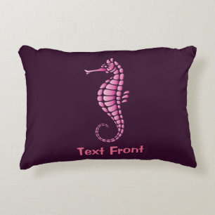 Seahorse Pink Accent Pillow