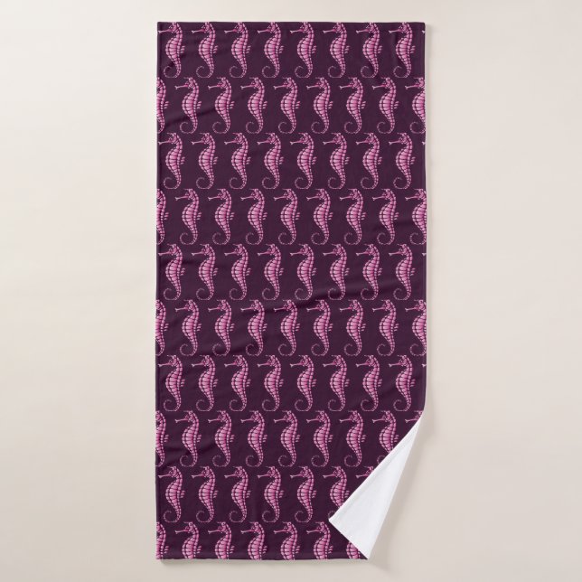 Seahorse Pink Bath Towel (Bath Towel)