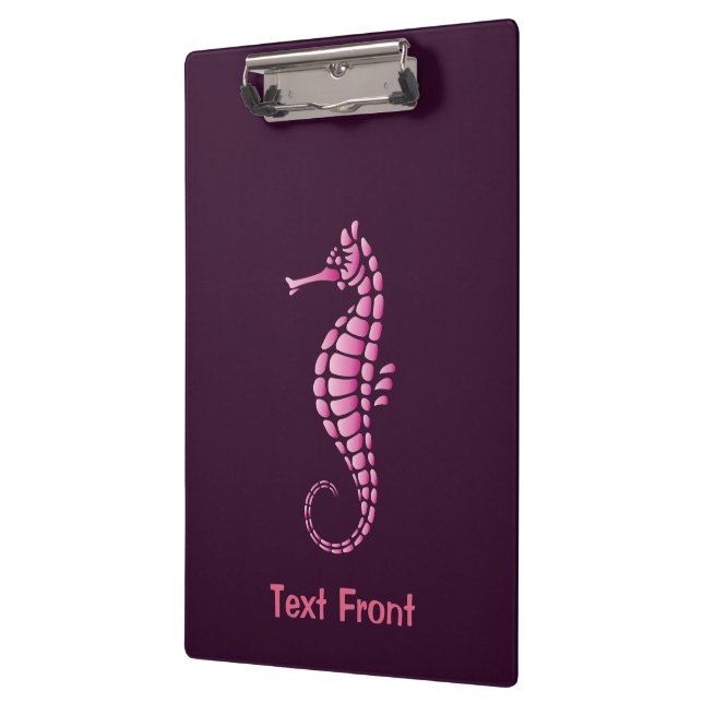 Seahorse Pink Clipboard (Left)