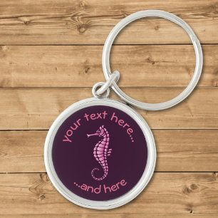 Seahorse Pink Keychain