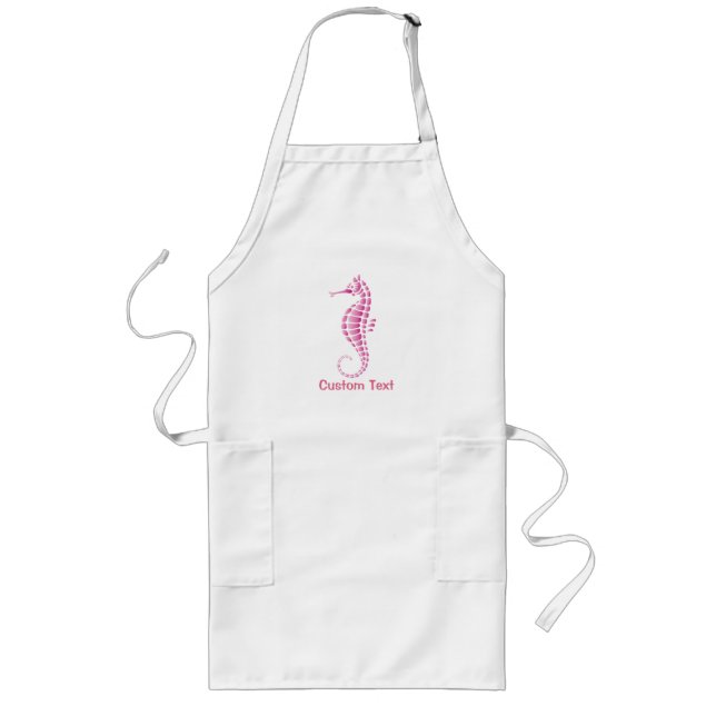 Seahorse Pink Long Apron (Front)