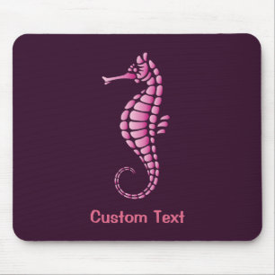 Seahorse Pink Mouse Pad