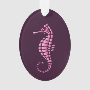 Seahorse Pink Ornament
