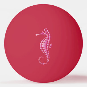 Seahorse Pink Ping Pong Ball