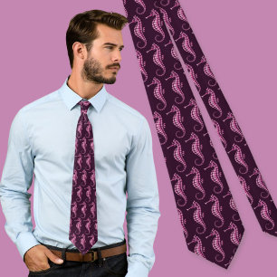 Seahorse Pink Tie