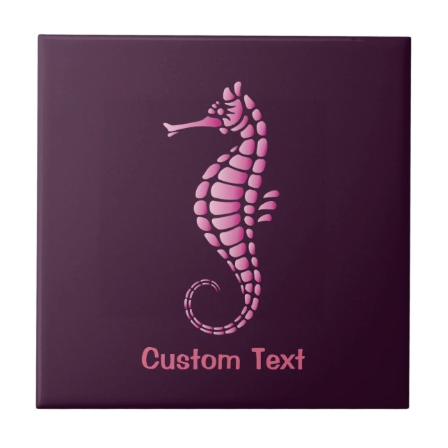 Seahorse Pink Tile (Front)