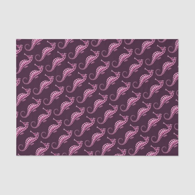 Seahorse Pink Tissue Paper (Front)