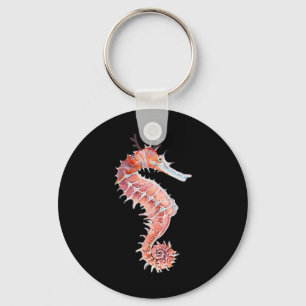 Seahorse Reindeer Coastal Beach Christmas In July Keychain