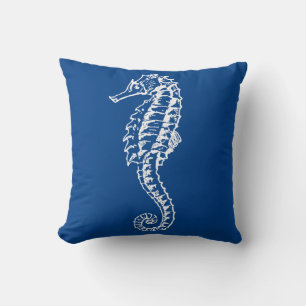 Seahorse Reversible Throw Pillow
