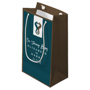 Seahorse Romance, Beach Wedding Small Gift Bag