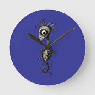seahorse round clock