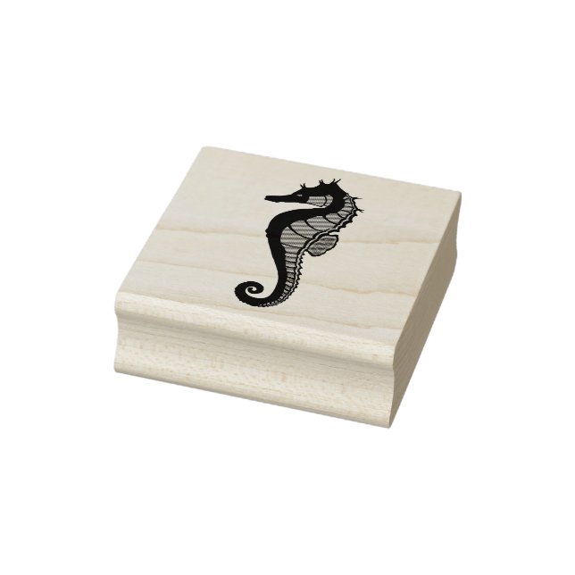 Seahorse, sea, horse, ocean, shape rubber stamp (Stamp)