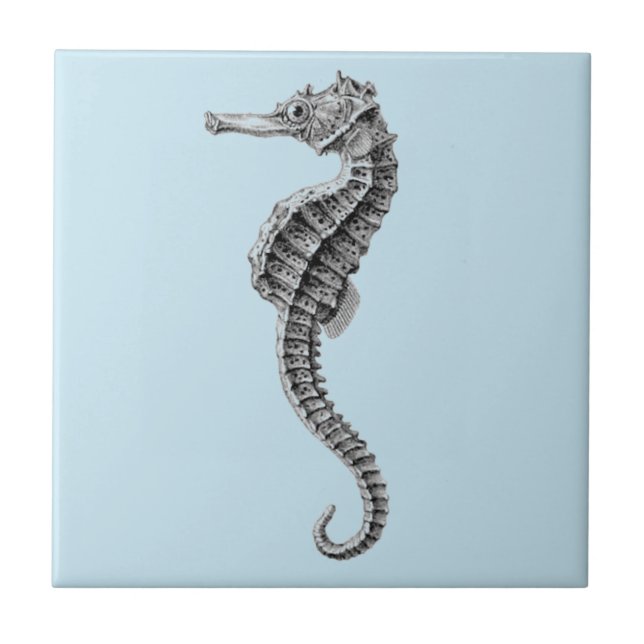 "SEAHORSE" SEALIFE CERAMIC TILE (Front)