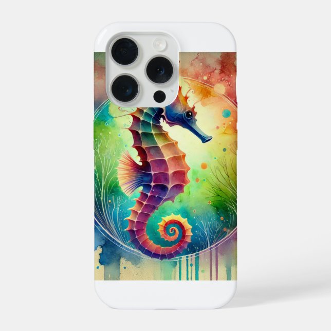 Seahorse Serenity 220824AREF143 - Watercolor iPhone Case (Back)