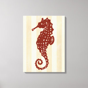 Seahorse Silhouette Canvas Print