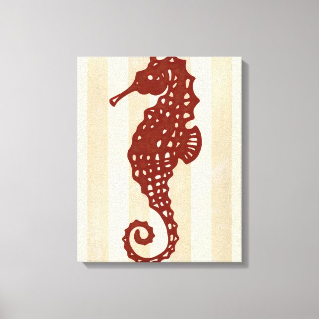 Seahorse Silhouette Canvas Print (Front)