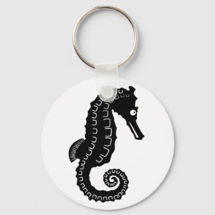 Seahorse Silhouette Keychain