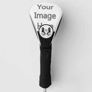 Seahorse Silhouette Monogram w Photo Golf Head Cover