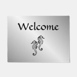 Seahorse Silver Doormat