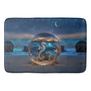 Seahorse Starfish Beach Ocean Underwater Bath Mat