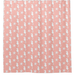 Seahorse & starfish - Light Coral Pink