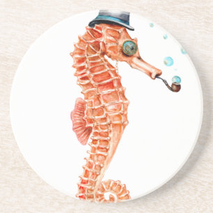 Seahorse Steampunk Coaster
