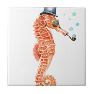 Seahorse Steampunk Tile