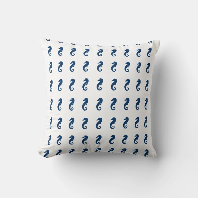 Seahorse Throw Pillow (Front)