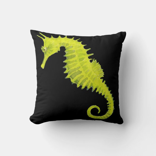 Seahorse Throw Pillow (Front)