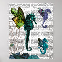 Seahorse Trio With Wings
