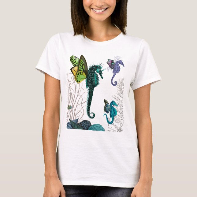 Seahorse Trio With Wings T-Shirt (Front)