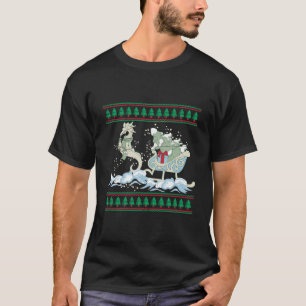 Seahorse Ugly Christmas Gift Sea Animal Aquarist X T-Shirt