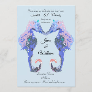 Seahorse Wedding Invitation