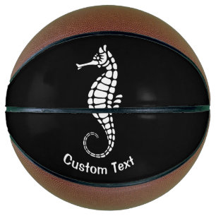 Seahorse White Basketball