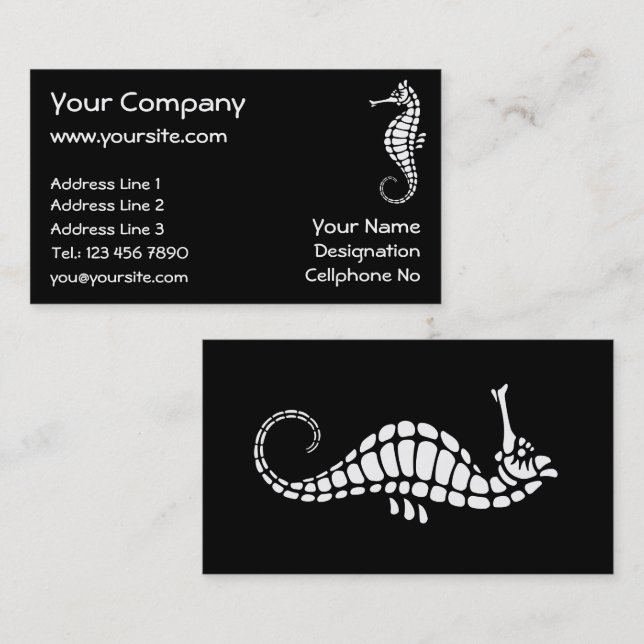 Seahorse White Business Card (Front/Back)