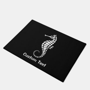 Seahorse White Doormat
